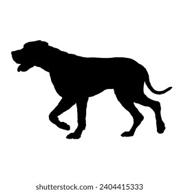 Dog Great Dane silhouette Breeds Bundle Dogs on the move. Dogs in different poses.
The dog jumps, the dog runs. The dog is sitting lying down is playing
