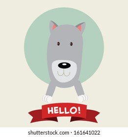 Dog greeting card