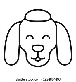 Dog groomer icon. Outline dog groomer vector icon for web design isolated on white background