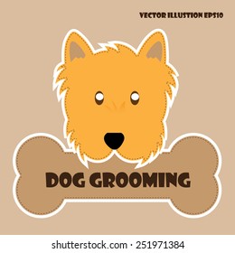 Dog grooming label.