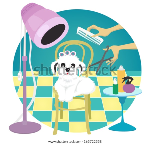 Dog Grooming Salon Stock Vector (Royalty Free) 163722338