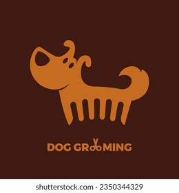 Plantilla de diseño del logotipo vectorial de Dog Grooming.
