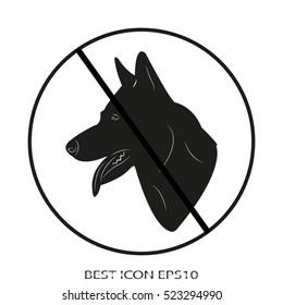dog, guard, shepherd, vector icon, eps10