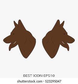 dog, guard, shepherd, vector icon, eps10