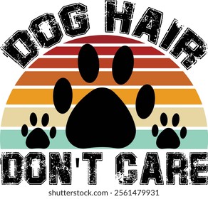 dog hair don't care vantage t shirt design