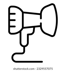 Dog hair dryer icon outline vector. Wash animal. Salon spa