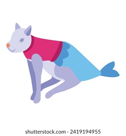 Dog Halloween costume icon isometric vector. Animal pug. Canine specter