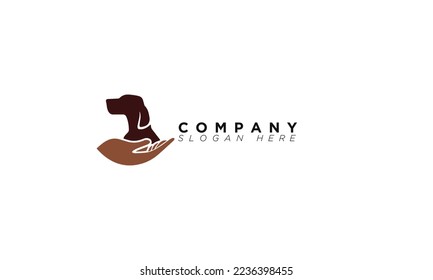 dog with hand Creative Logo For Branding and Company