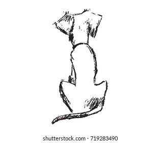 Dog Hand Drawn