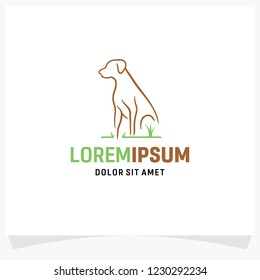 Dog Hand drawn Logo Design Template