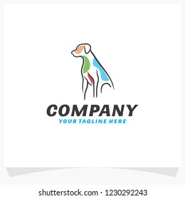 Dog Hand drawn Logo Design Template