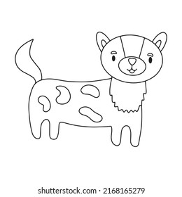 Dog hand drawn outline doodle icon. Domestic animal. vector illustration for print, web, mobile and infographics isolated on white background.
