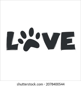 Dog Hand drawn typography poster. Conceptual handwritten phrase  Hand lettered calligraphic design. Inspirational vector
