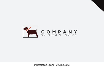 Perro con cuerda de mano Iniciales Logo Monograma e Icono para marca