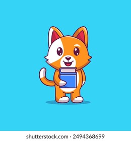 Dog Handbook Illustration using modern style vector view