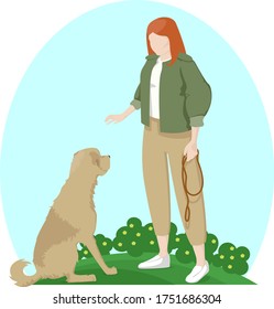 Dog handler with her dog