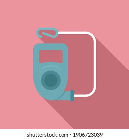 Dog handler icon. Flat illustration of dog handler vector icon for web design
