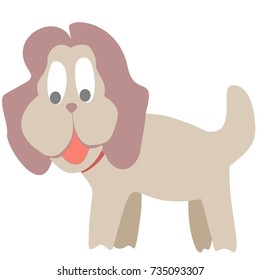Dog happy at something vector illustration