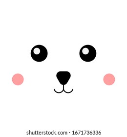 Dog happy square face head icon. Contour line silhouette. Cute cartoon puppy character. Kawaii animal. Funny baby pooch. Love Greeting card. Flat design. White background Isolated