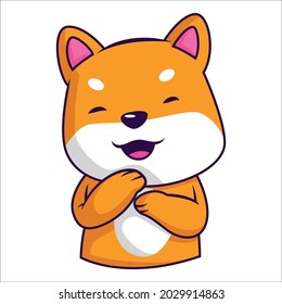 Dog is happy. Vector graphic illustration. Individually on a white background.
