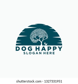 DOG HAPPY vector logo