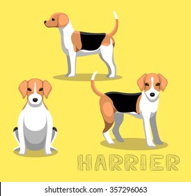 Dog Harrier Cartoon Vector Illustration