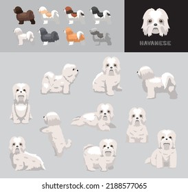 Juego de variación de color del vector de dibujos animados de La Habana de Perro