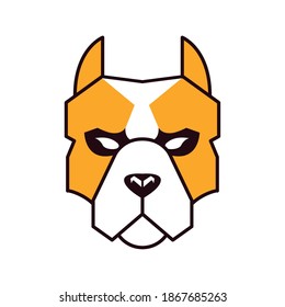 dog head animal emblem icon vector illustration design