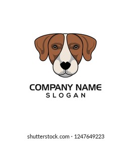Dog head for Animal Pet logo Template with vector file