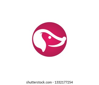 Dog head animal vector logo
