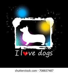 dog, head, animal, white, puppy, pet, vector, black, graphic