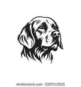 Dog Head Black Icon logo