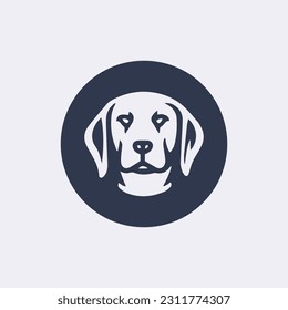 Dog head black vector logo