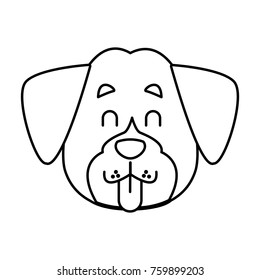 Dog head cartoon