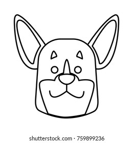 Dog head cartoon