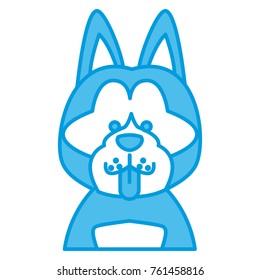 Dog head cartoon