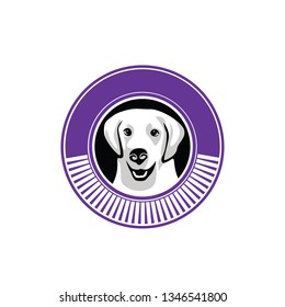 dog head in circle logotype