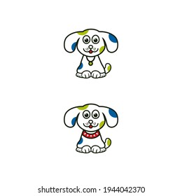 dog head design with two faces