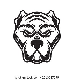 Dog head drawing. Creative illustration.