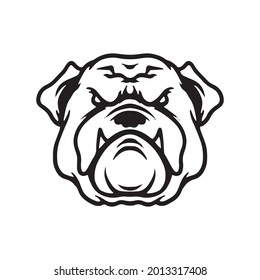 Dog head drawing. Creative illustration.