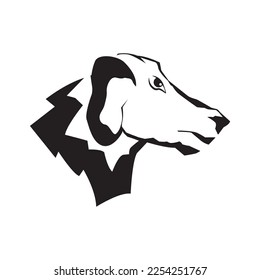 Dog head drawing vector illustration