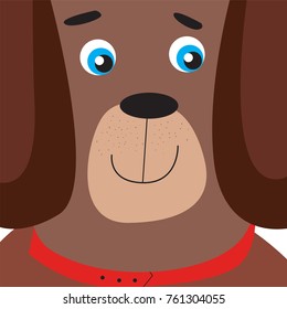 dog head dog face illustration