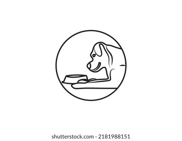 Dog Head And Food Logo