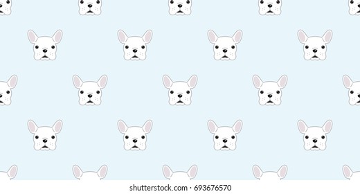 dog head. french bulldog. illustration seamless pattern wallpaper background