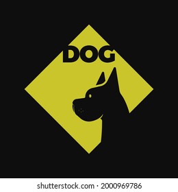 Dog Head graphic design vector illustration