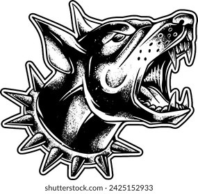 Dog head handrawing illustration graphic vector good for your tshirt design etc