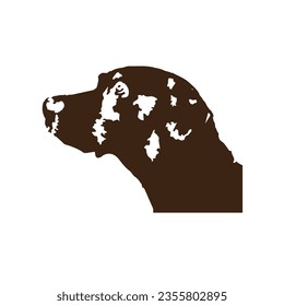 Dog head icon, dog button, vector, sign, symbol, logo, illustration, editable stroke, flat design style isolated