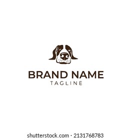 Dog head icon Cartoon head dog face dog Logotype concept white Vector