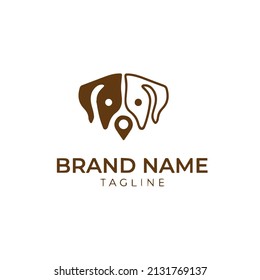 Dog head icon Cartoon head dog face dog Logotype concept white Vector