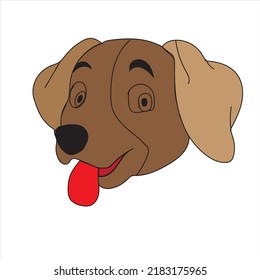 Dog head icon.  Cartoon dog face. Vector illustration isolated on white. vector file.